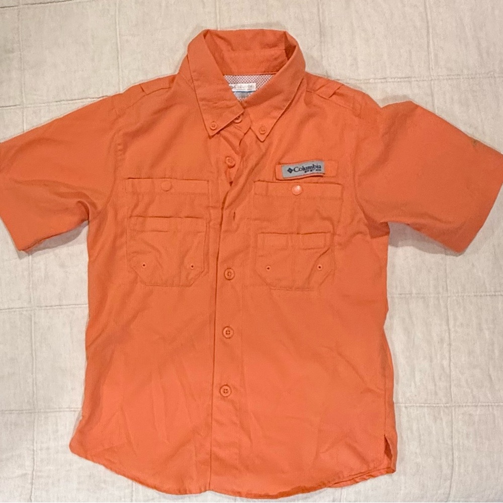 Columbia Kids' Orange Fishing Shirt
